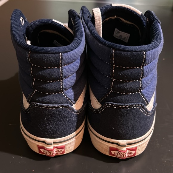 VANS old school SK8-Hi Blue White Men's Size 8.5 High Top Sneakers Shoes EUC - Picture 5 of 6